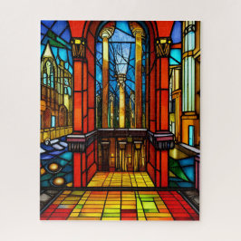 Quebra-cabeça Vidro Estido Abadia Arte Digital