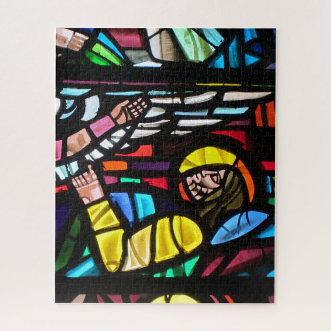 Quebra-cabeça vidro pintado cristo (Vertical)