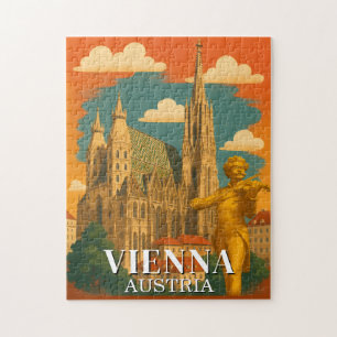 Quebra-cabeça Viena Áustria Viagem Vintage