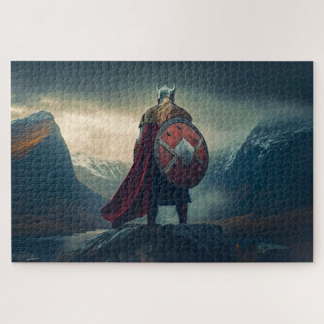 Quebra-cabeça Viking Escandinavo em Cota de Malha Visualizando F (Horizontal)