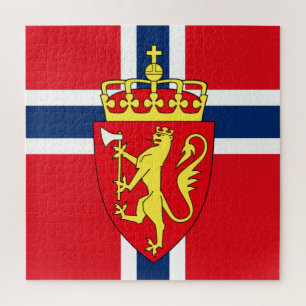 Quebra-cabeça Viking Nordic Norway Flag/casaco de armas