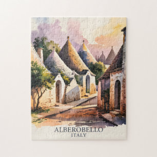 Quebra-cabeça Vila Italiana Trulli Vintage Alberobello Puglia