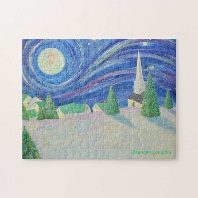 Quebra-cabeça Vila Starry Night Por Brendan Loughlin (Horizontal)