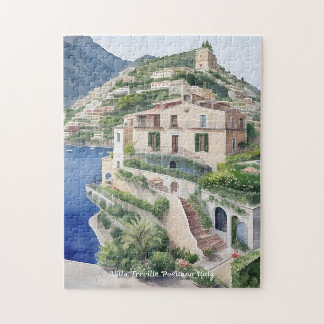 Quebra-cabeça Villa Treville Positano Itália Arte Exclusiva (Vertical)