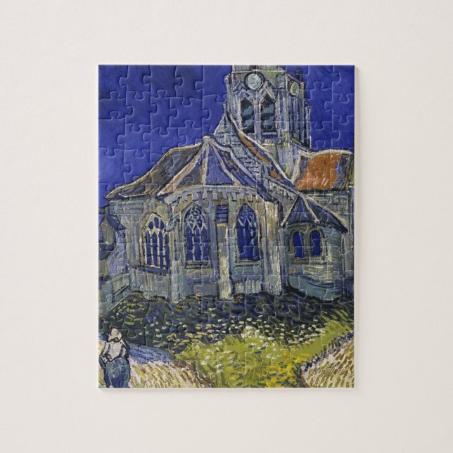 Quebra-cabeça Vincent van Gogh - a igreja em Auvers (Vertical)