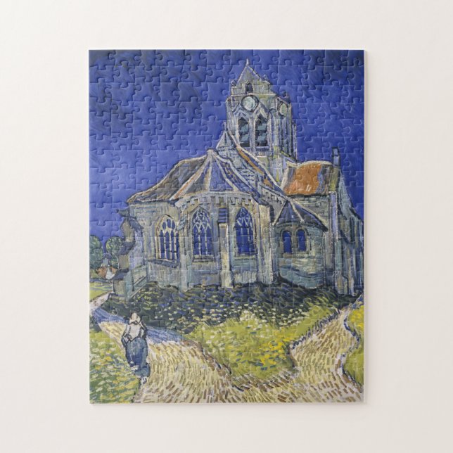Quebra-cabeça VINCENT VAN GOGH - A igreja em Auvers 1890 (Vertical)