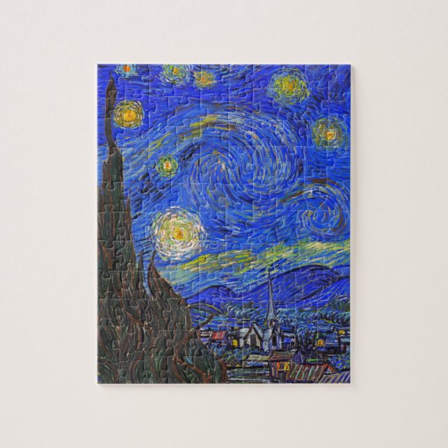 Quebra-cabeça Vincent van Gogh - a noite estrelado (1889) (Vertical)