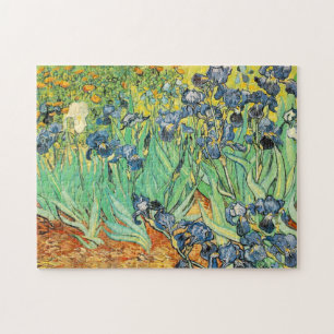 Quebra-cabeça Vincent van Gogh apresenta flores azuis