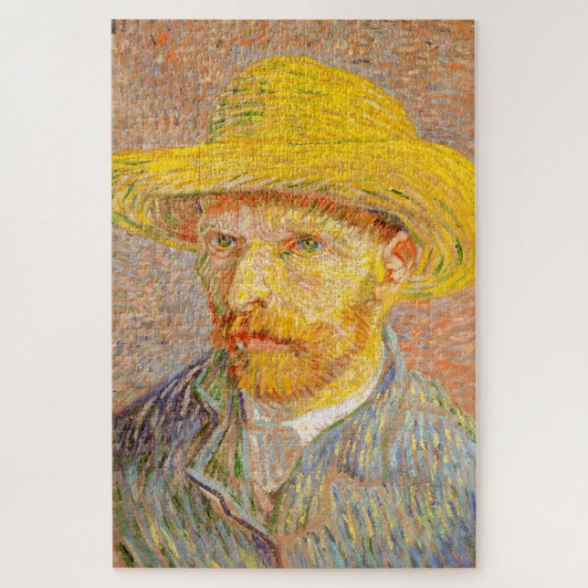 Quebra-cabeça Vincent Van Gogh autorretrato com arte de capacete (Vertical)