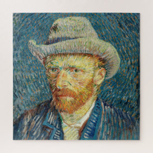 Quebra-cabeça Vincent Van Gogh autorretrato com Cinza Felt Hat