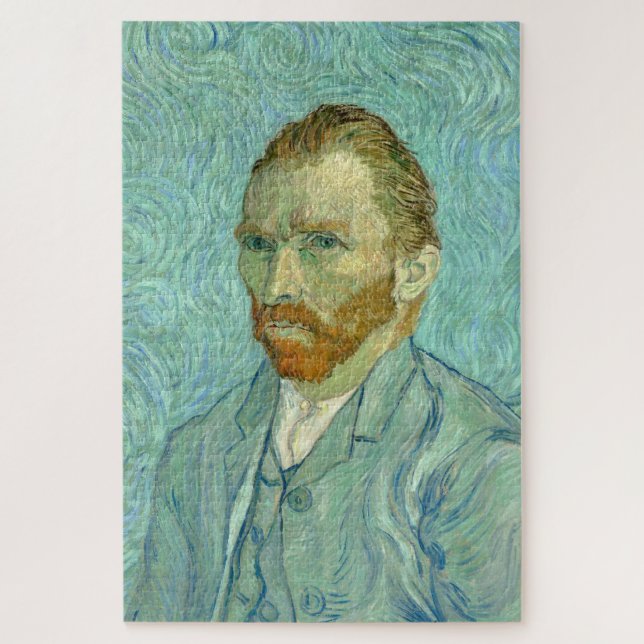 Quebra-cabeça Vincent Van Gogh autorretrato de fundo azul (Vertical)