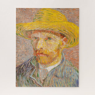 Quebra-cabeça vincent van gogh autorretrato tinta impressionista