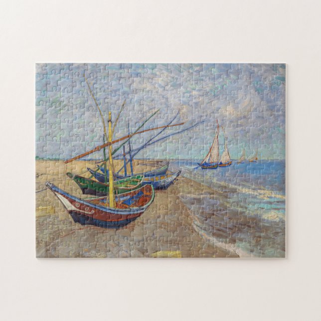Quebra-cabeça Vincent van Gogh - Barcos de Pesca na Praia (Horizontal)