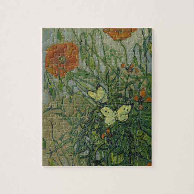 Quebra-cabeça Vincent van Gogh - Borboletas e Papoulas (Vertical)