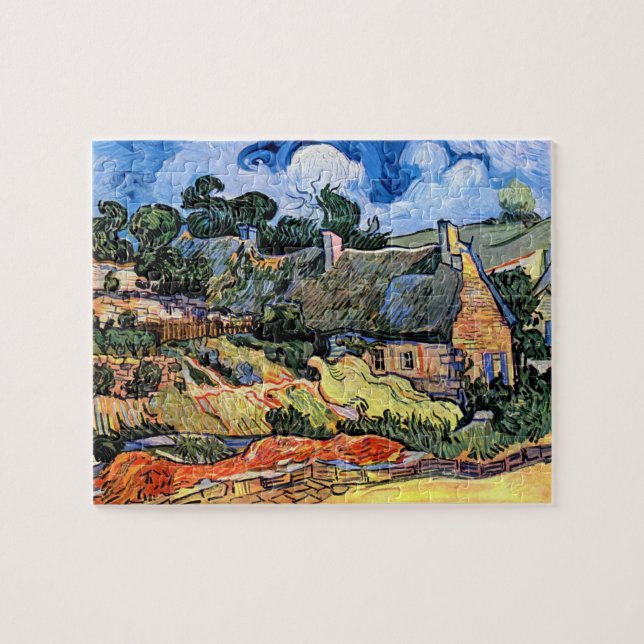 Quebra-cabeça Vincent Van Gogh - Cabanas de Colmo em Cordeville (Horizontal)