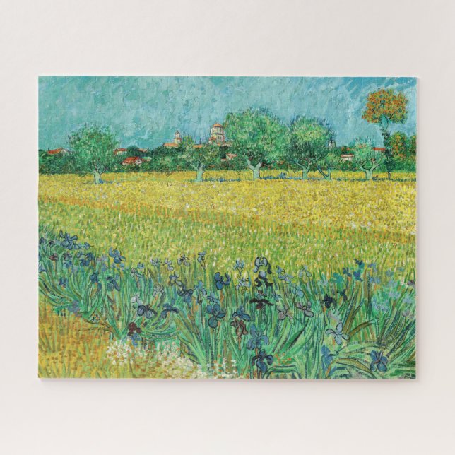 Quebra-cabeça Vincent van Gogh - Campo com irlandeses perto de A (Horizontal)