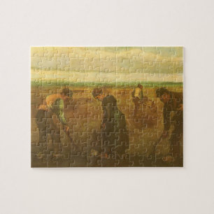 Quebra-cabeça Vincent van Gogh - Camponeses Plantando Batatas 