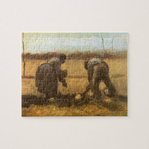 Quebra-cabeça Vincent van Gogh - Camponeses Plantando Batatas