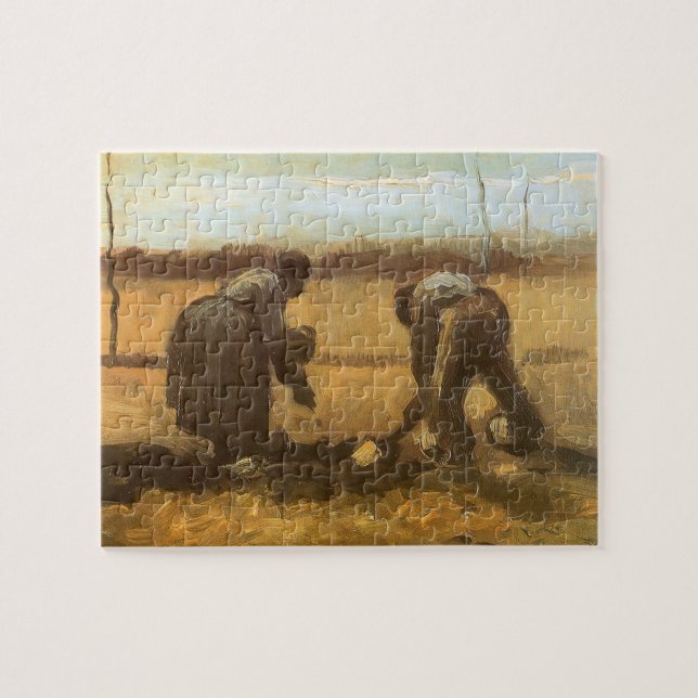 Quebra-cabeça Vincent van Gogh - Camponeses Plantando Batatas (Horizontal)
