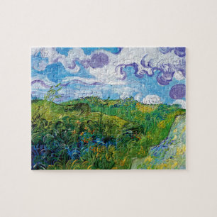 Quebra-cabeça Vincent Van Gogh - Campos De Trigo Verde Em Auvers