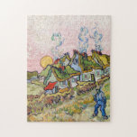 Quebra-cabeça Vincent van Gogh - Casas e Figura<br><div class="desc">Casas e números / Algodão achatado na Reminiscência do Sol do Norte - Vincent van Gogh,  1890</div>