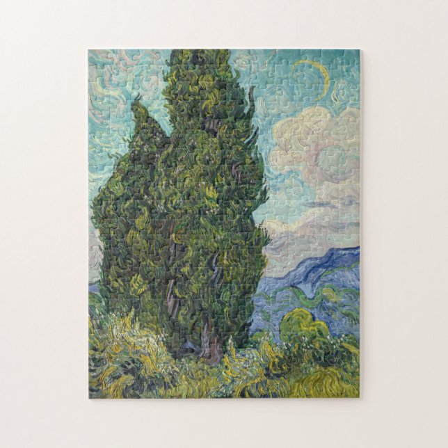Quebra-cabeça Vincent van Gogh - Ciprestes (Vertical)