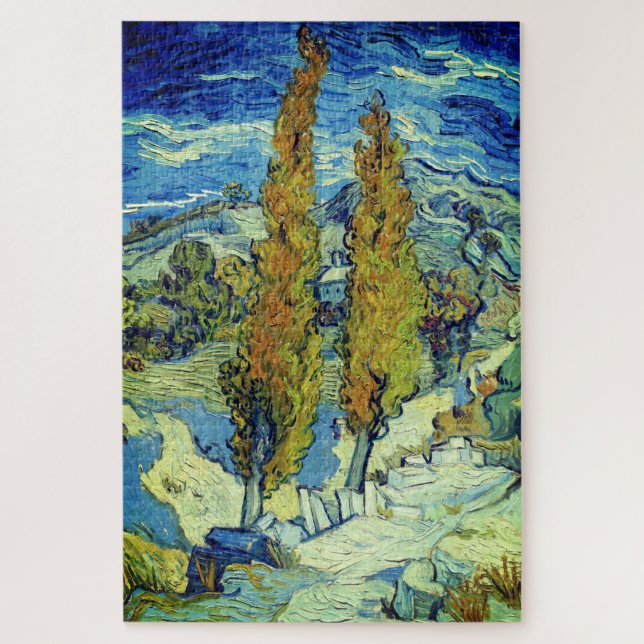 Quebra-cabeça Vincent Van Gogh Dois Poplars em Santo-Rémy (Vertical)