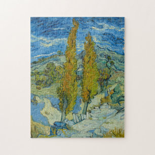 Quebra-cabeça Vincent Van Gogh, Dois Poplars nos Alpilles