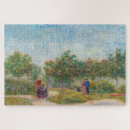 Quebra-cabeça Vincent van Gogh - Jardim em Montmarte com Amantes