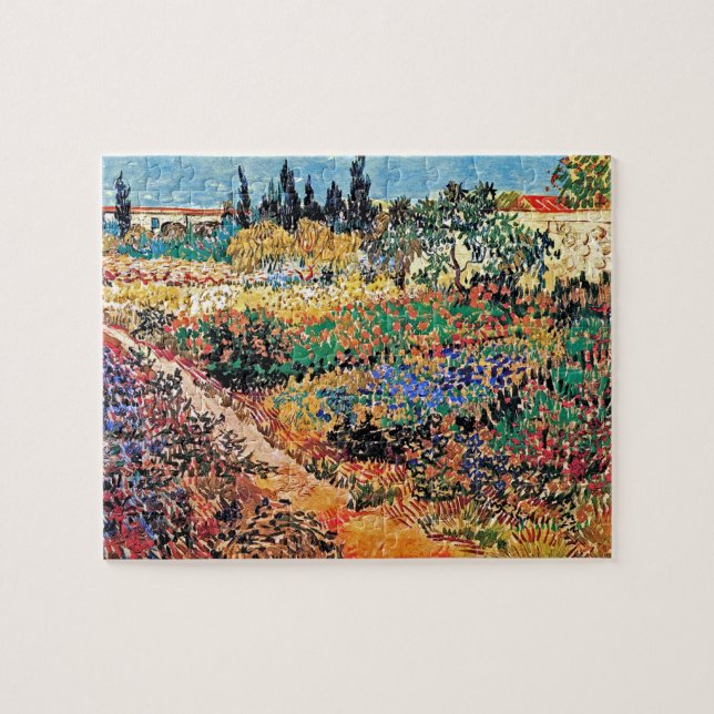 Quebra-cabeça Vincent Van Gogh - Jardim Florido Com Caminho (Horizontal)