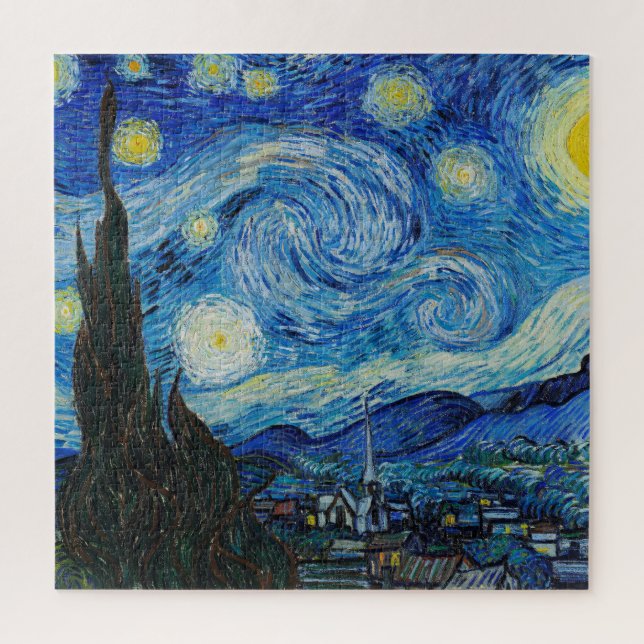 Quebra-cabeça Vincent Van Gogh Na Noite Estrelada (Vertical)