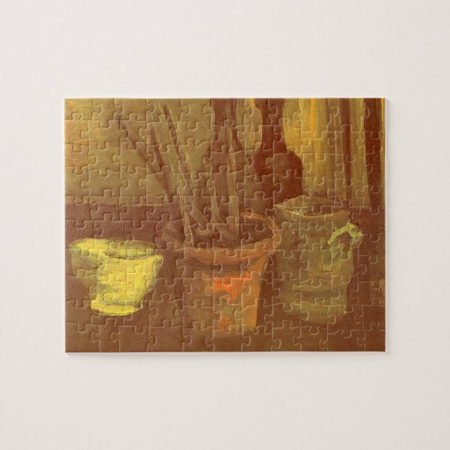 Quebra-cabeça Vincent van Gogh - Natureza Morta Pincéis em Vaso (Horizontal)