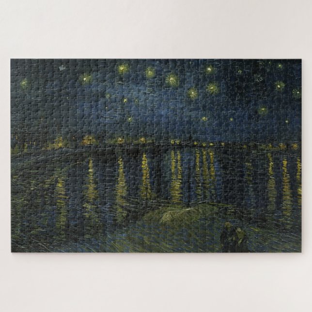 Quebra-cabeça Vincent van Gogh - Noite Estrelada no Ródano (Horizontal)