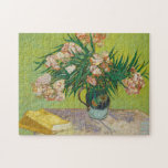Quebra-cabeça Vincent Van Gogh Oleanders Vintage Pintura Floral<br><div class="desc">Belo trabalho de arte de 1888 do famoso pintor impressionista Vincent Van Gogh. Este impressionismo a arte floral apresenta flores Oleander em um vaso em uma mesa com livros amarelos em frente a um muro verde. Um quebra-cabeça muito legal com arte antiga.</div>