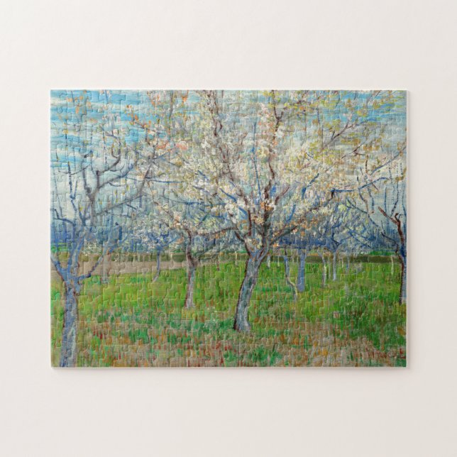 Quebra-cabeça Vincent van Gogh - Pomar Cor-de-Rosa (Horizontal)