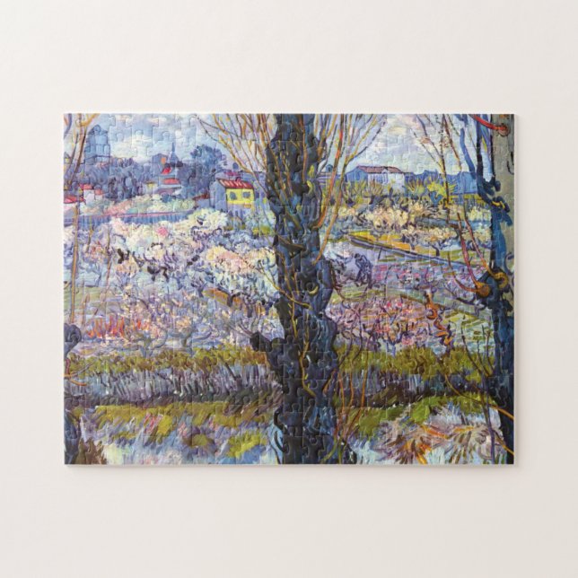 Quebra-cabeça Vincent Van Gogh – Pomar em Flor com Álamo (Horizontal)