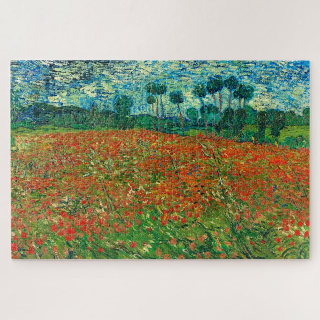 Quebra-cabeça Vincent Van Gogh Poppy Field Fine Art (Horizontal)