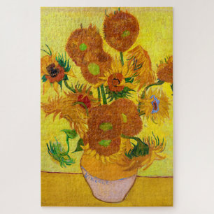Quebra-cabeça Vincent Van Gogh Quinze Girassóis em Arte Vaso