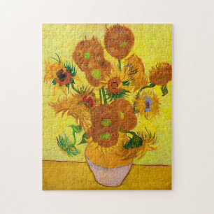 Quebra-cabeça Vincent Van Gogh Quinze Girassóis em Arte Vaso