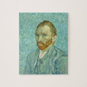 Quebra-cabeça Vincent Van Gogh - Retrato Azul - Fundo Azul