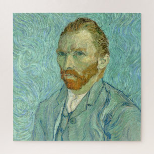Quebra-cabeça Vincent Van Gogh - Retrato Azul - Fundo Azul