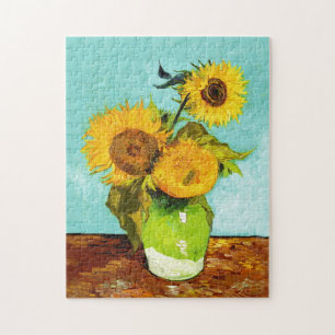 Quebra-cabeça Vincent Van Gogh Três Girassóis Em Um Vaso