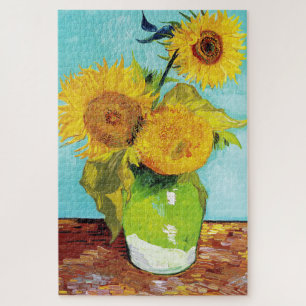 Quebra-cabeça Vincent Van Gogh Três Girassóis em um Vaso