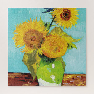 Quebra-cabeça Vincent Van Gogh Três Girassóis em um Vaso