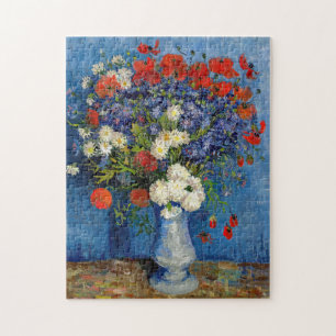 Quebra-cabeça Vincent van Gogh - Vase com Cornflower e Poppies