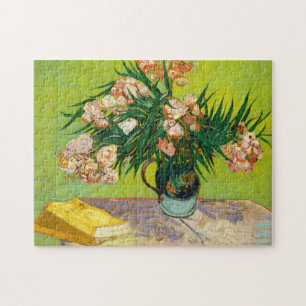 Quebra-cabeça Vincent Van Gogh Vase Com Oleanders E Livros