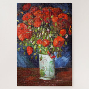 Quebra-cabeça Vincent Van Gogh Vase com papas vermelhos de arte