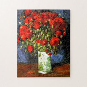 Quebra-cabeça Vincent Van Gogh Vase Com Poppies Vermelhos Arte F