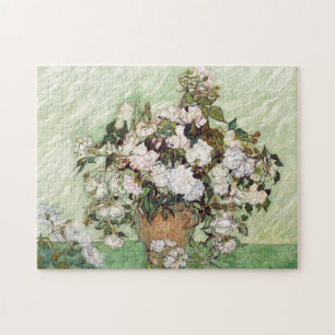 Quebra-cabeça Vincent Van Gogh Vase Com Rosas Rosa Arte Floral