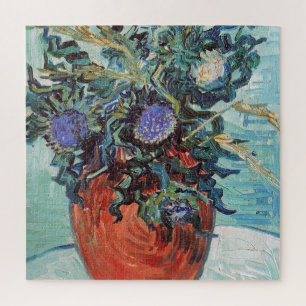 Quebra-cabeça Vincent van Gogh - vaso com flores e cardos,